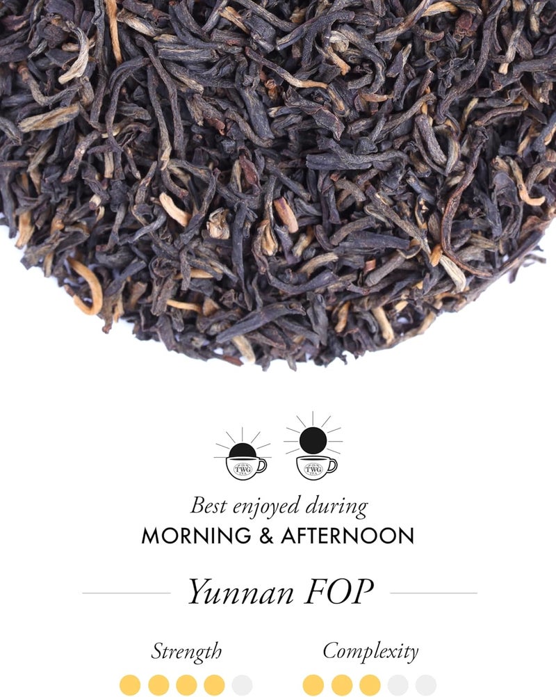 TWG Tea Yunnan FOP Black Tea Gift Set - 15 Hand Sewn Cotton Teabags - Image 2